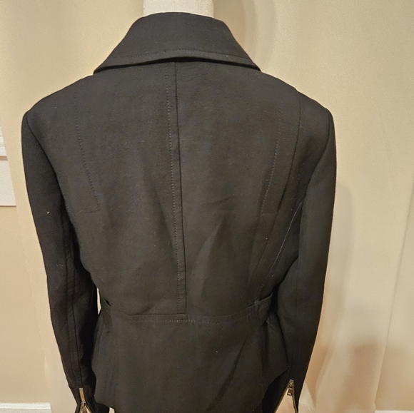 Ann Taylor Loft Women's Black Asymmetrical Zipper Jacket Size 10 - Picture 2 of 5